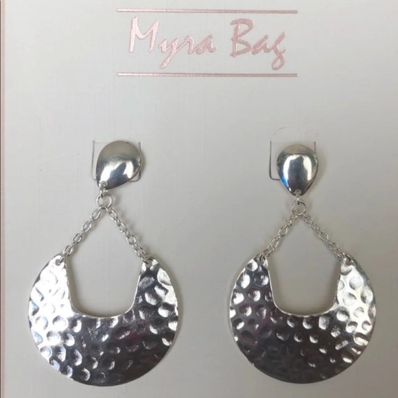 Myra bag silver ice drop post earrings - Picture 4 of 5